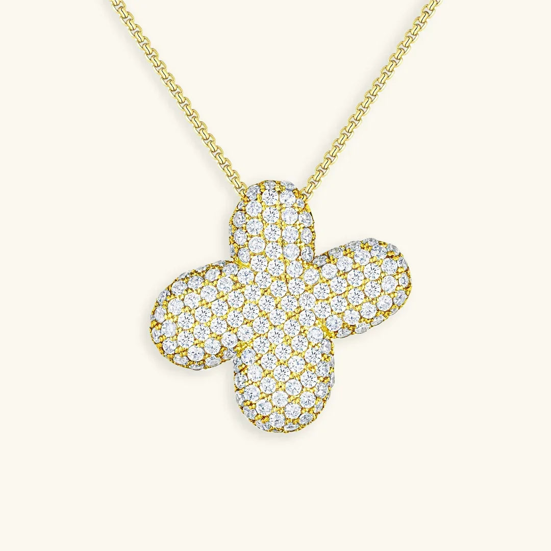 Initial Bubble Diamond Necklace