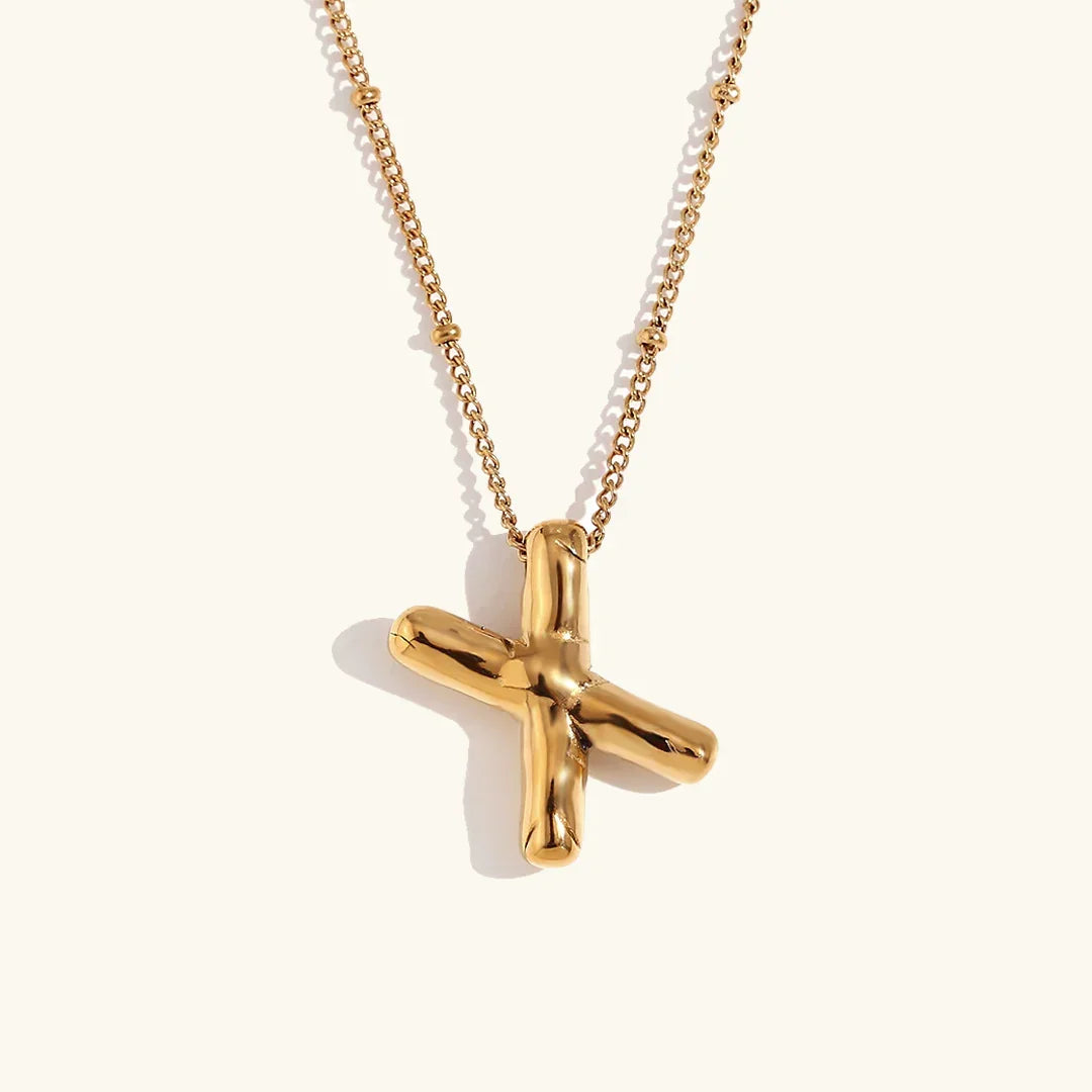 Balloon Initial Gold Necklace