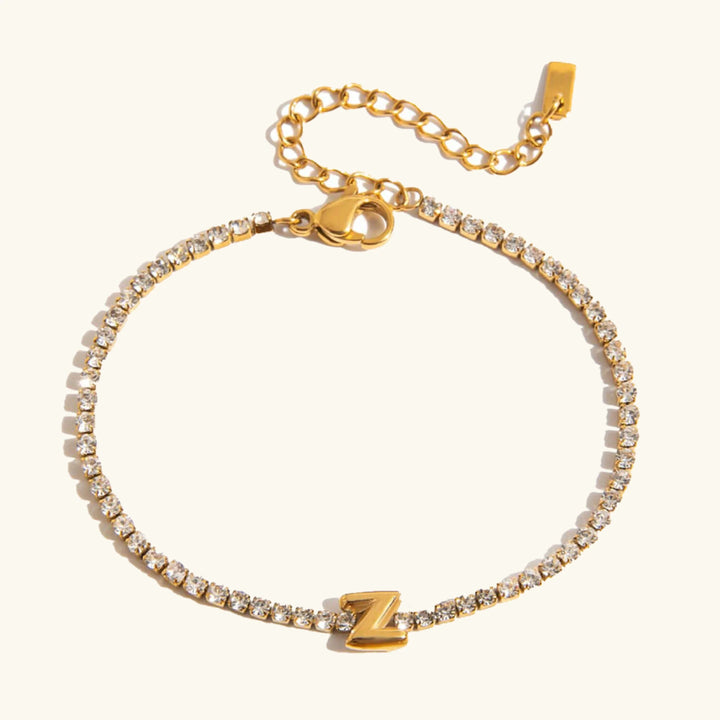 Chic Gold Bubble Letter Bracelet