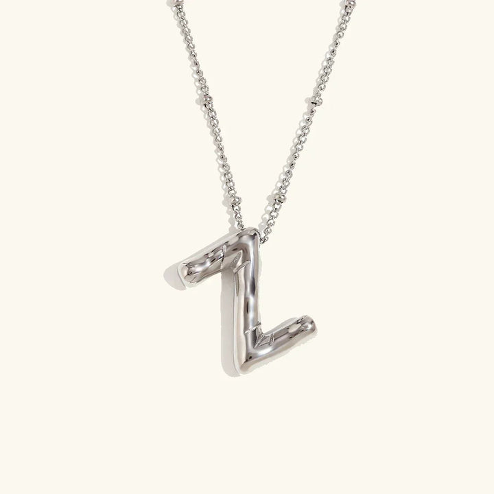 Balloon Initial Gold Necklace