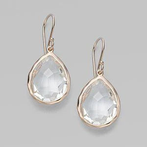 Elegant Hanging White Crystal Earrings