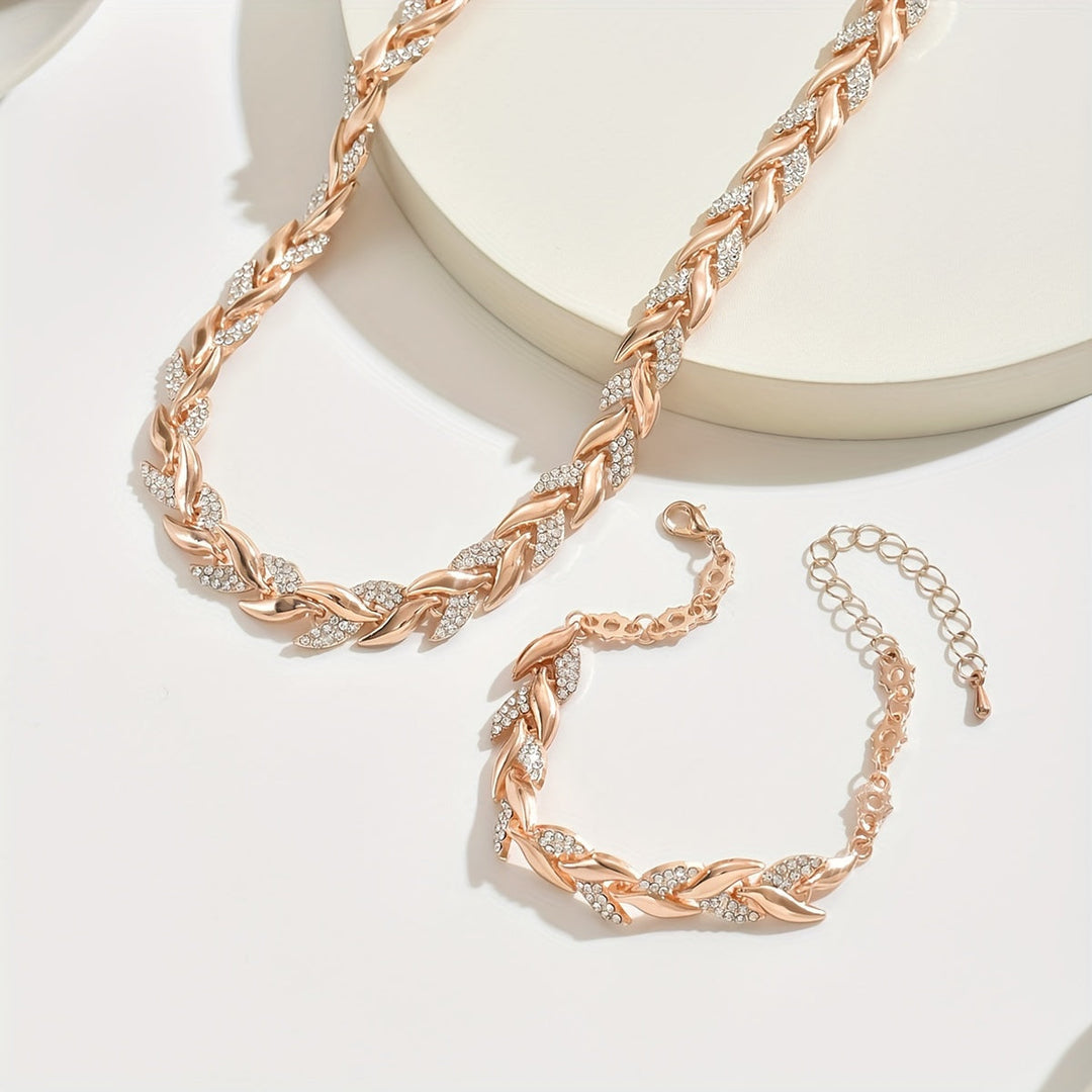 Charming Mermaid Tail Jewelry Set with Crystal Accents