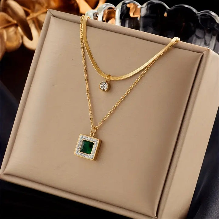 Emerald Tirena Necklace