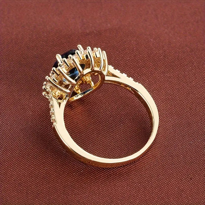 Sapphire-Studded Gold Ring
