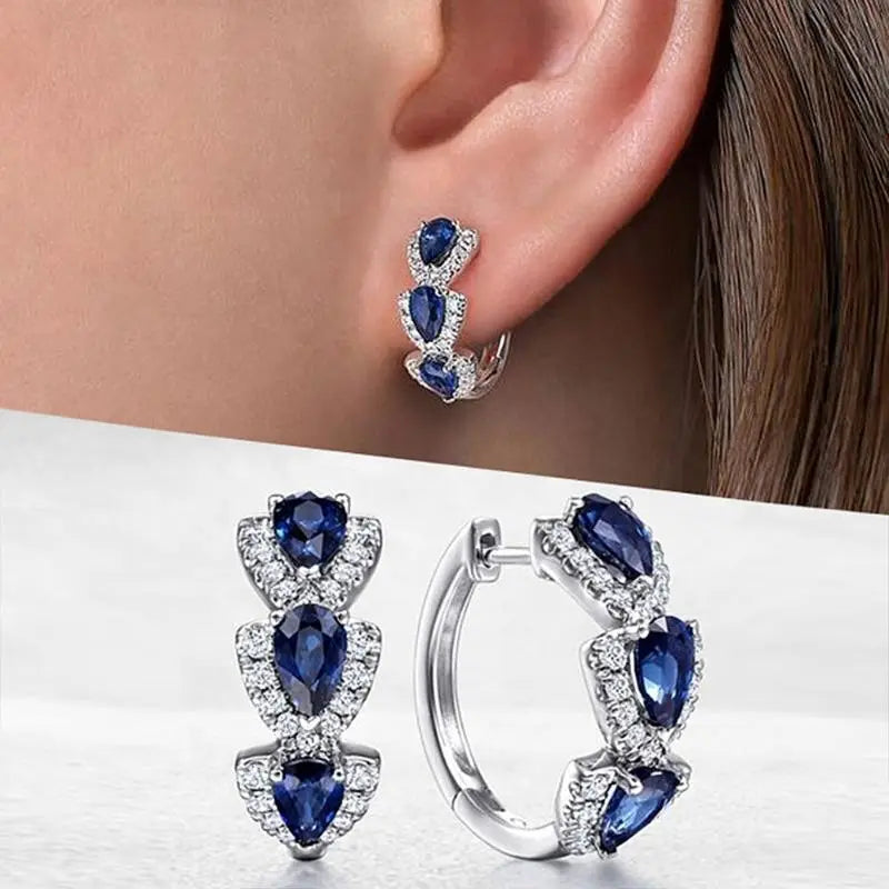 Sparkling Crystal Hoop Earrings