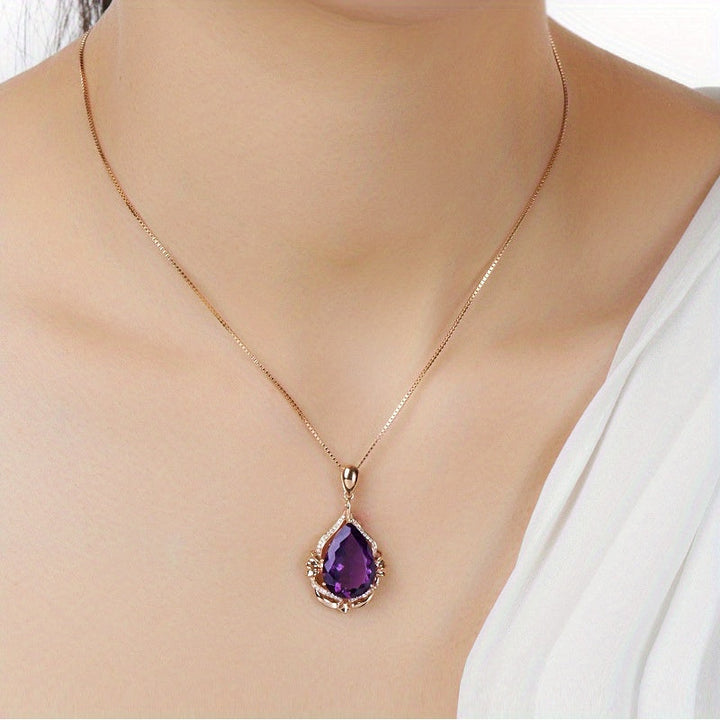 Maria Amethyst Pendant Necklace