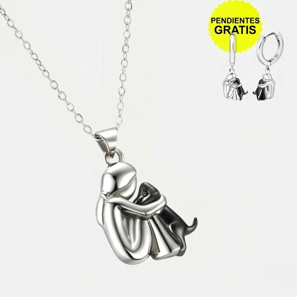 Hug Pendant Necklace with Bonus Earrings – Limited Time Offer!