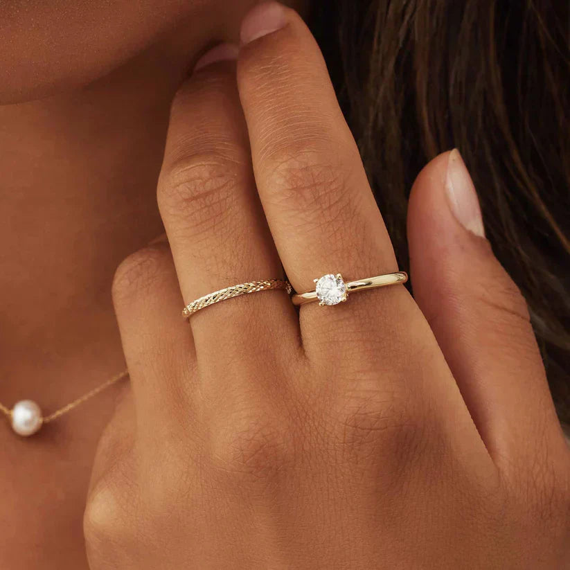 Ameline Gold Lattice Ring