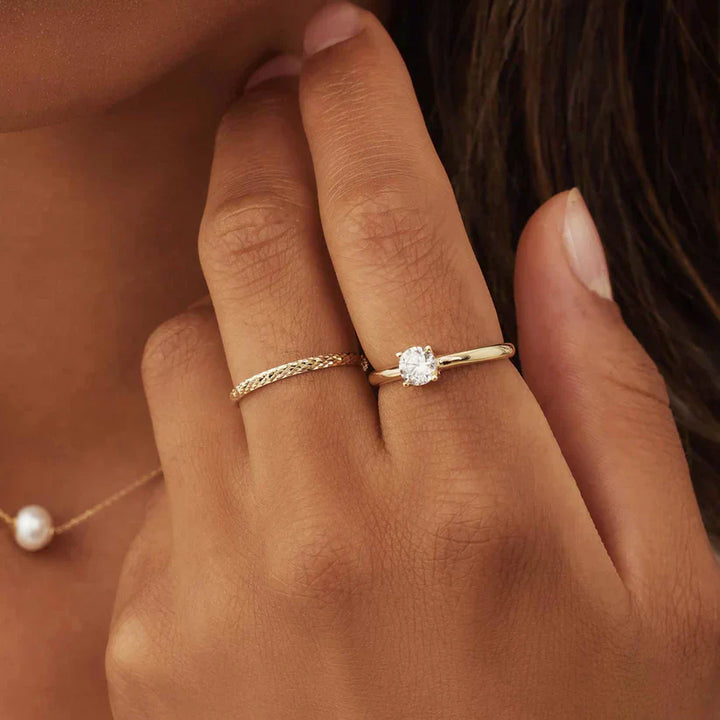 Ameline Gold Lattice Ring