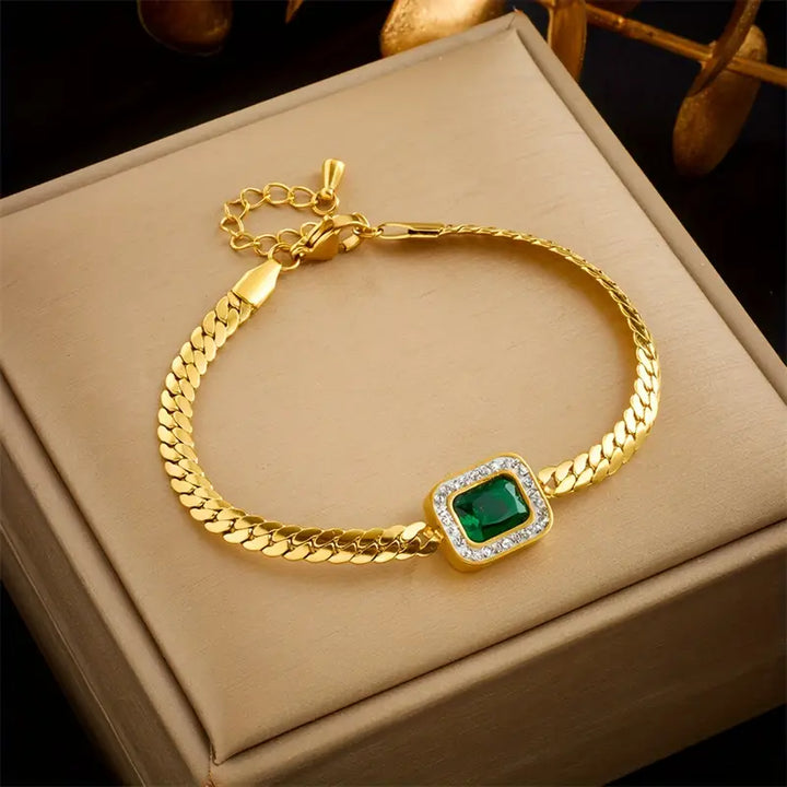 Elegant Emerald Bracelet