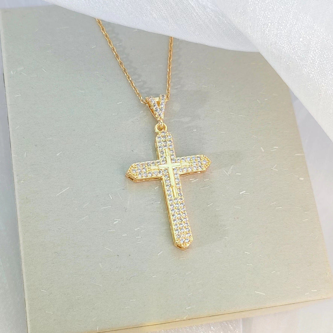 Radiant Cross Collar Necklace