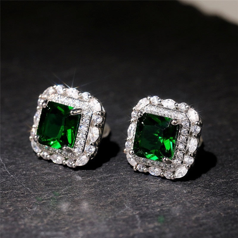Diamond-Accent Emerald Earrings