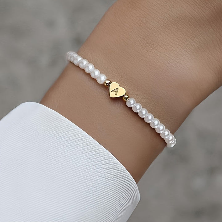 Charming Initial Heart Bracelet