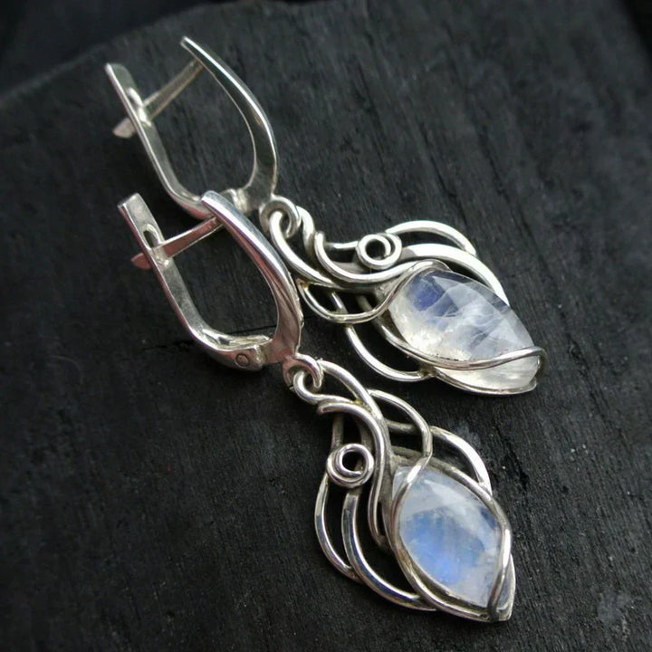 Vintage White Opal Drop Earrings