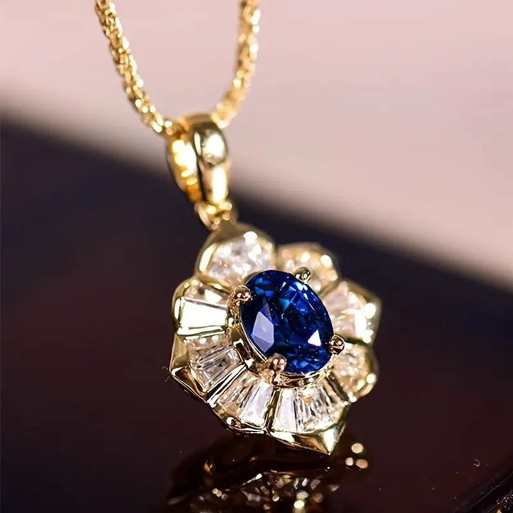 Midnight Blue Gold Necklace