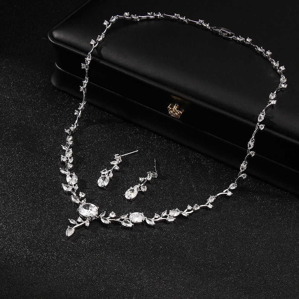 Platinum Petal Jewelry Set