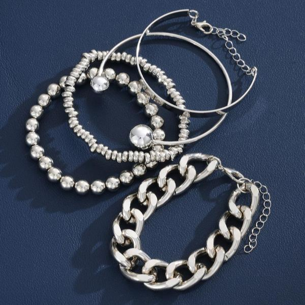 Set of 5 Chunky Stackable Bracelets