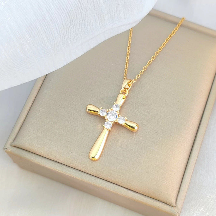 Radiant Cross Collar Necklace