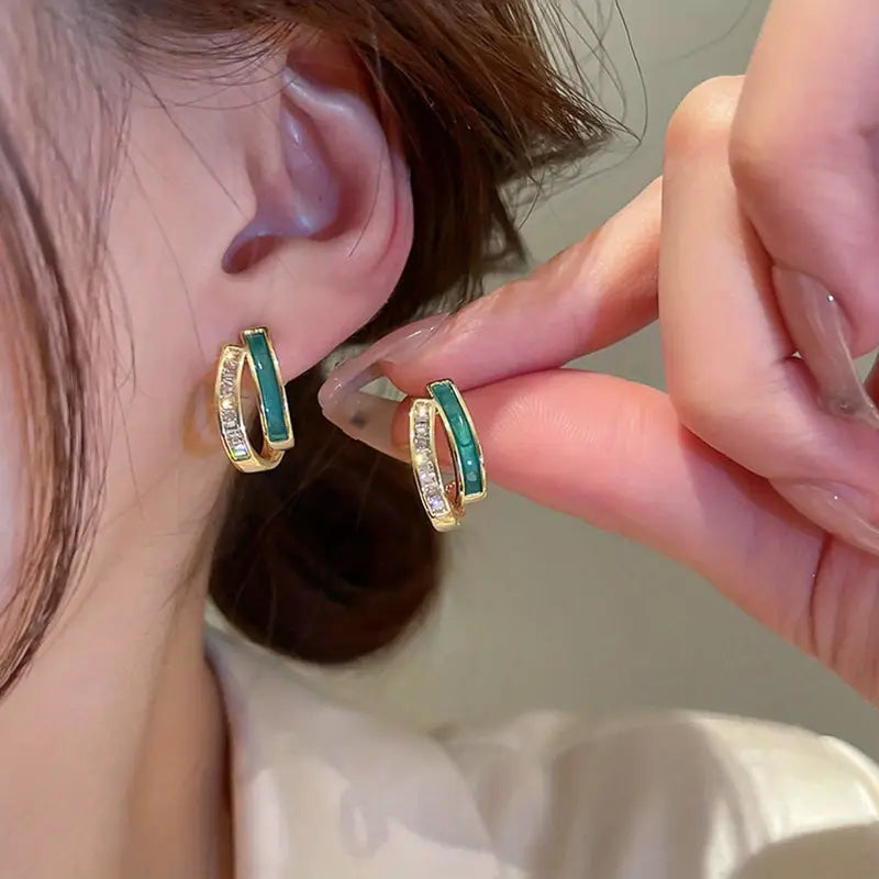 Chic Gold Floral Earrings