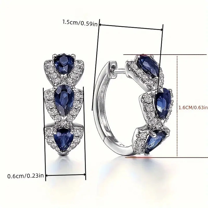 Sparkling Crystal Hoop Earrings