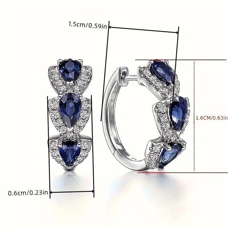 Sapphire Royal Crest Earrings