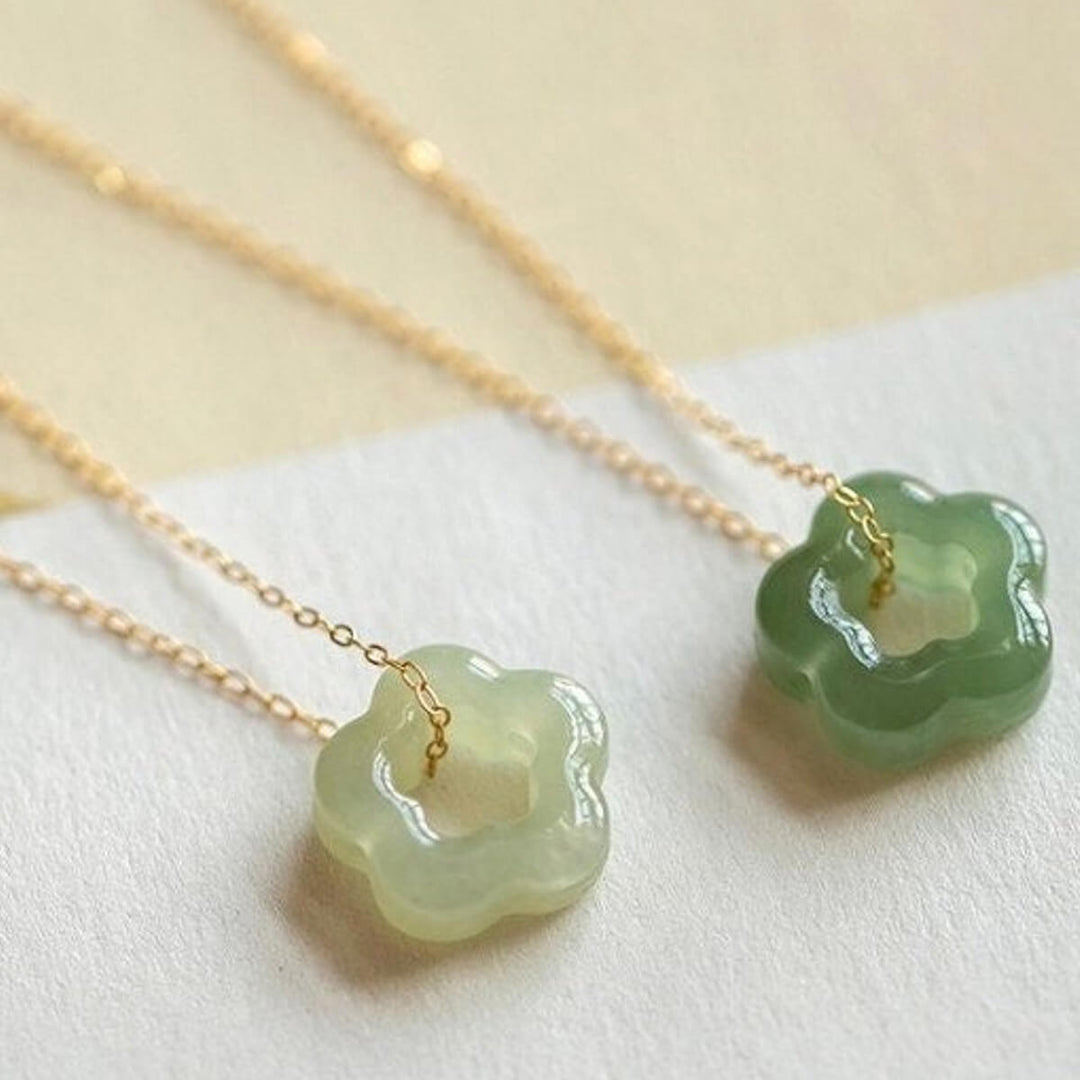 Jade Flower Necklace