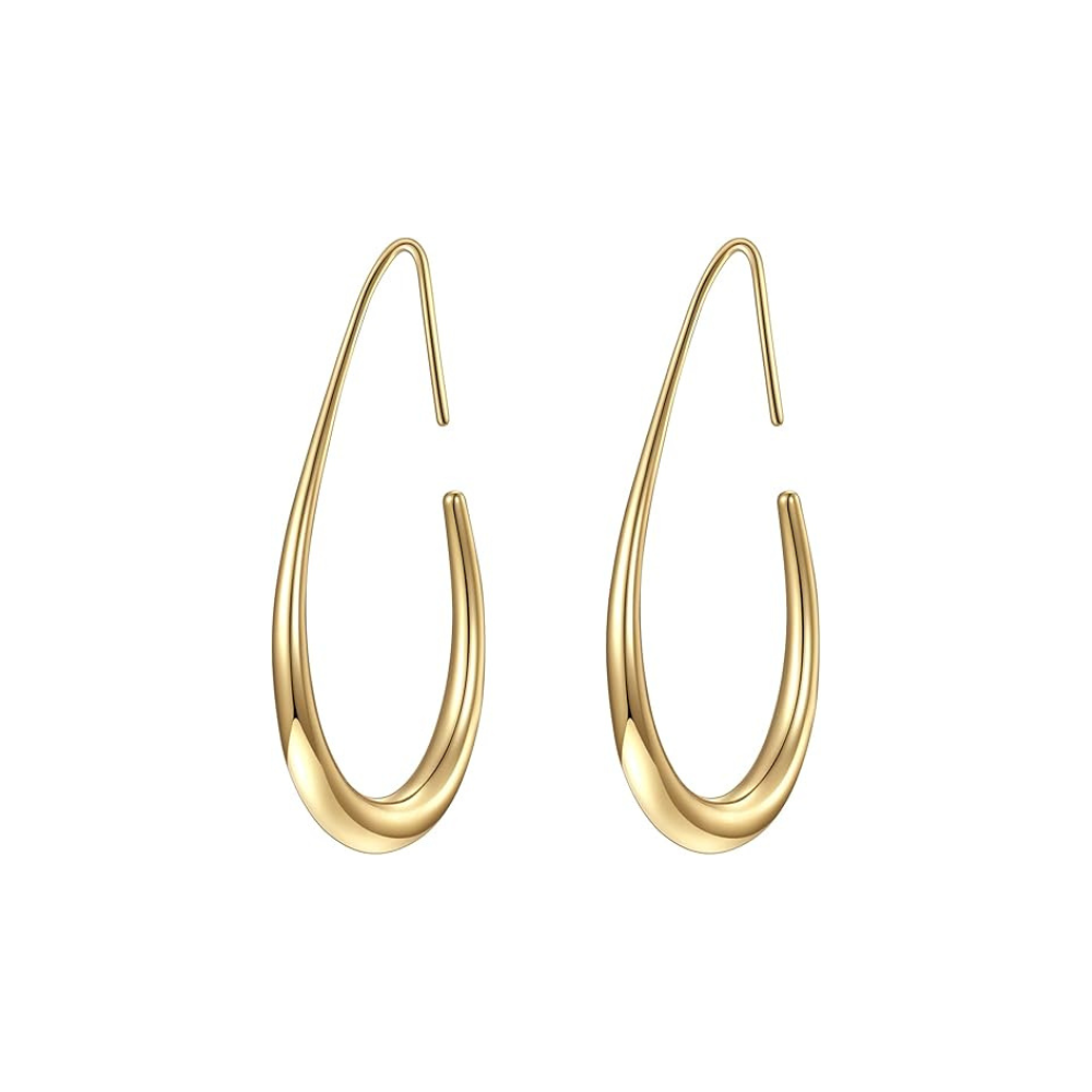Gold Solar Light Hoop Earrings