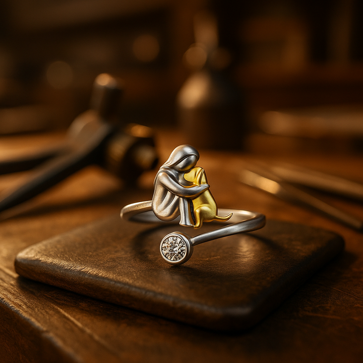 Handmade Adjustable Sterling Silver 925 Ring with Cubic Zirconia