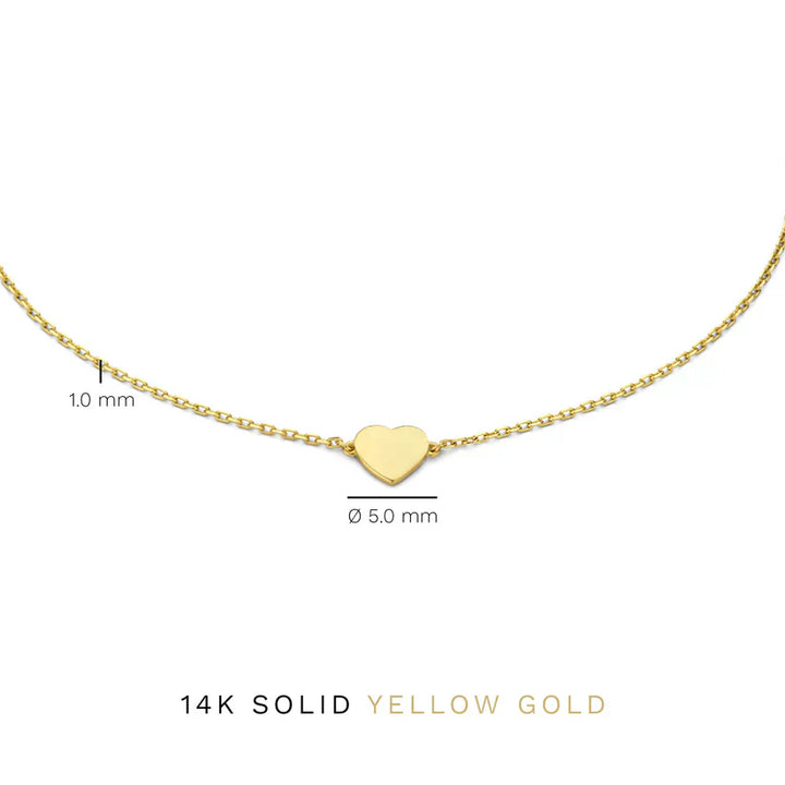 Oriana Gold Heart Bracelet