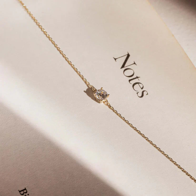 White Gold Diamond Stone Bracelet