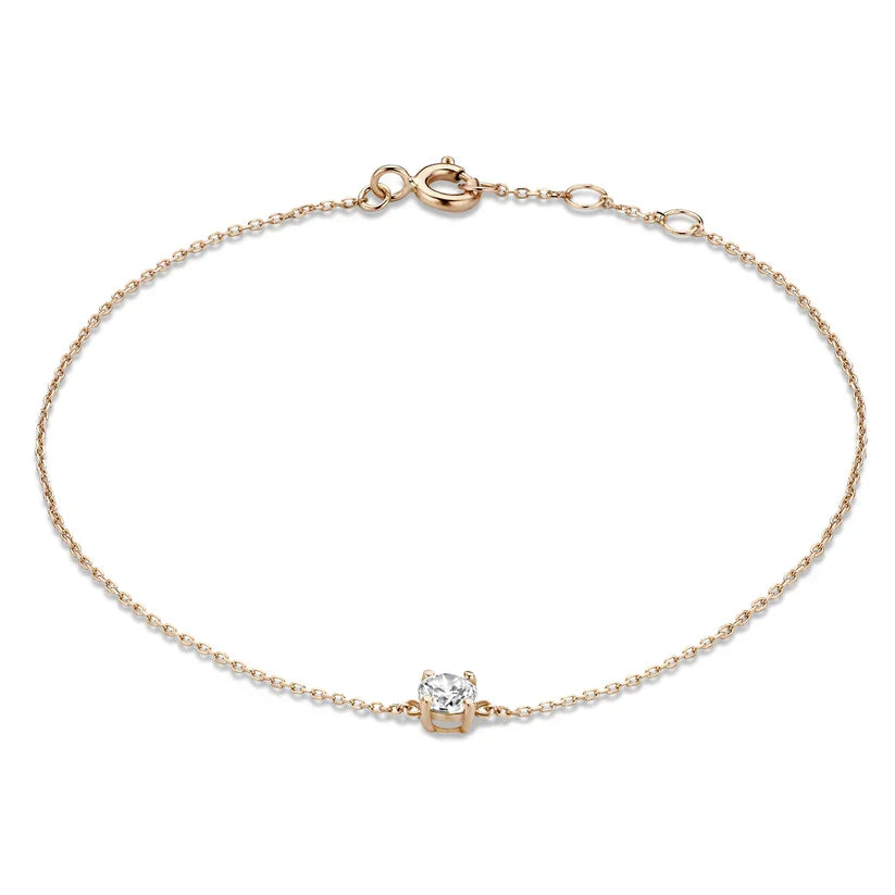 White Gold Diamond Stone Bracelet