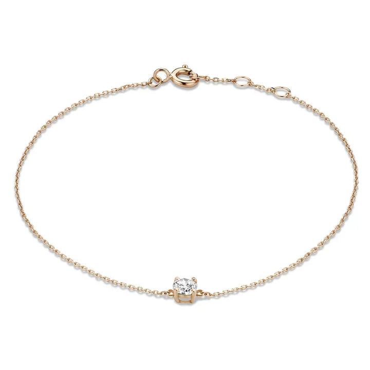 White Gold Diamond Stone Bracelet