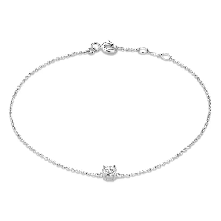 White Gold Diamond Stone Bracelet