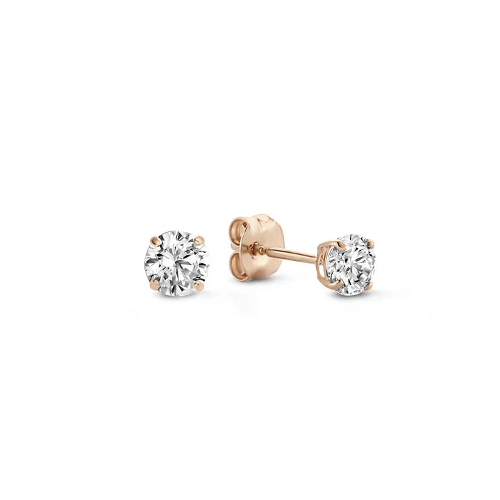 Moonstone Button Earrings