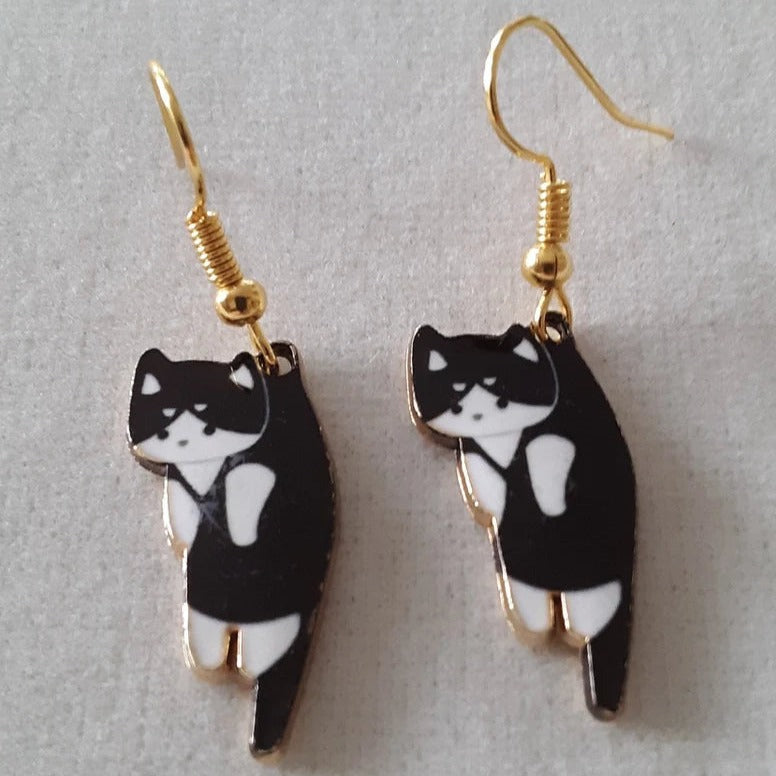 Cat-Shaped Dangle Earrings