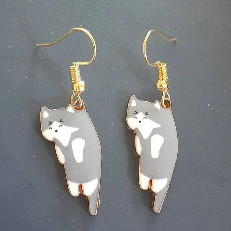 Cat-Shaped Dangle Earrings