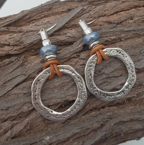 Vintage Silver Hoop Earrings