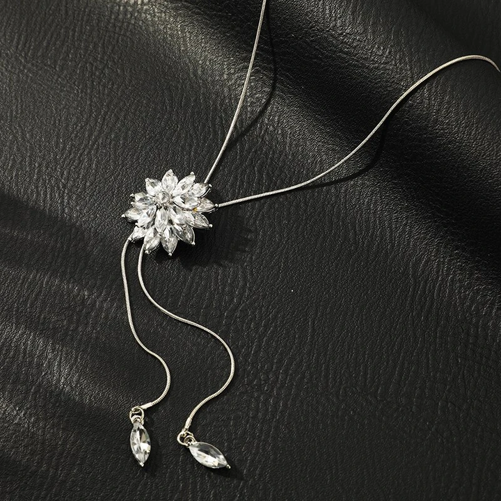 Sparkling Silver Crystal Necklace