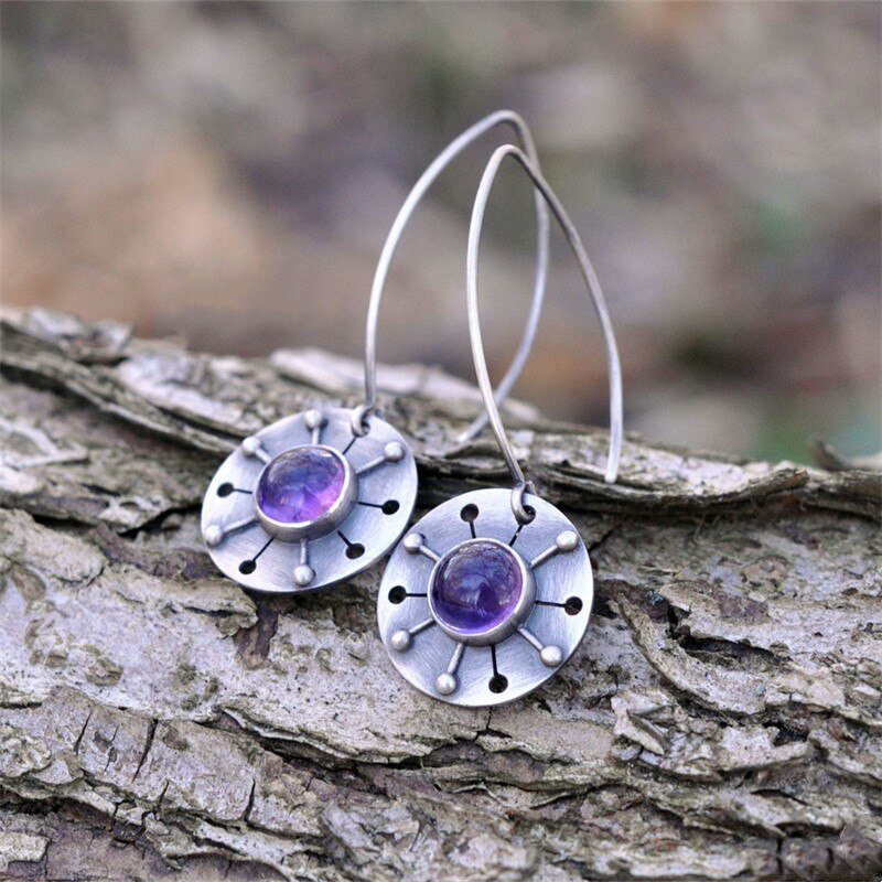 Retro Mauve Earrings