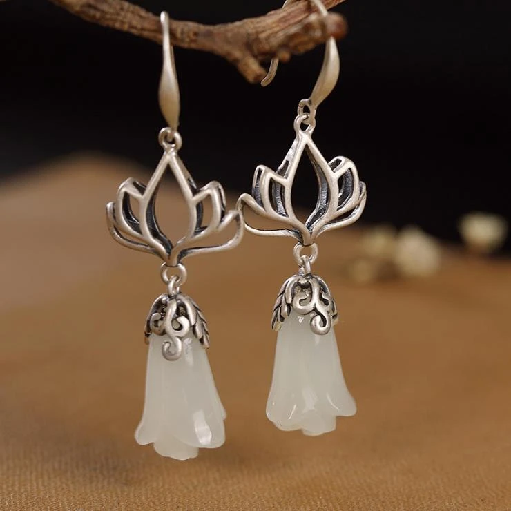 Vintage White Opal Earrings