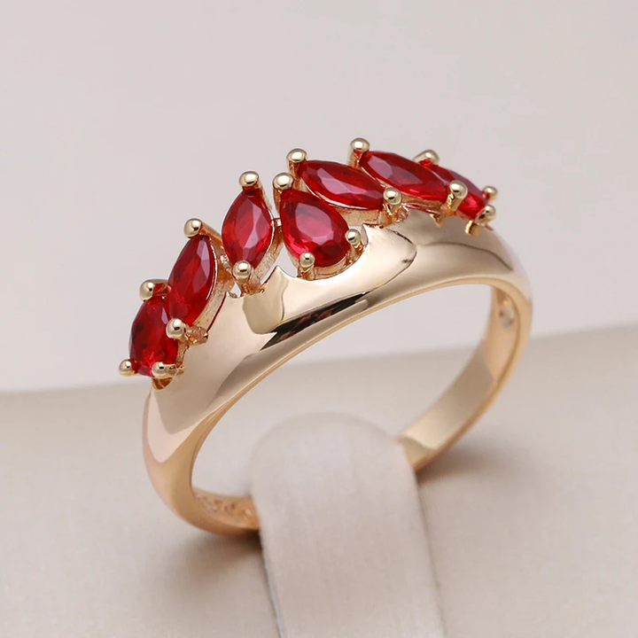Stunning Red Crystal Ring