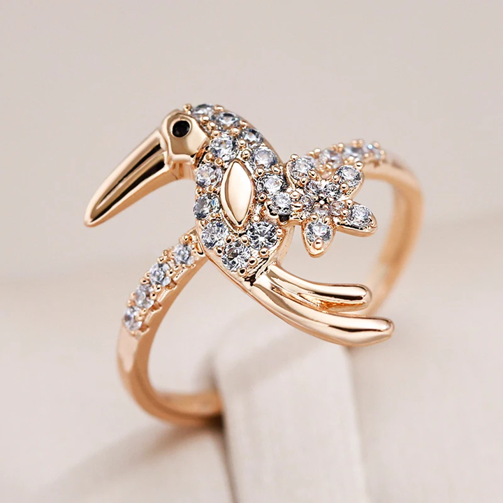 Chic Shiny Bird Ring