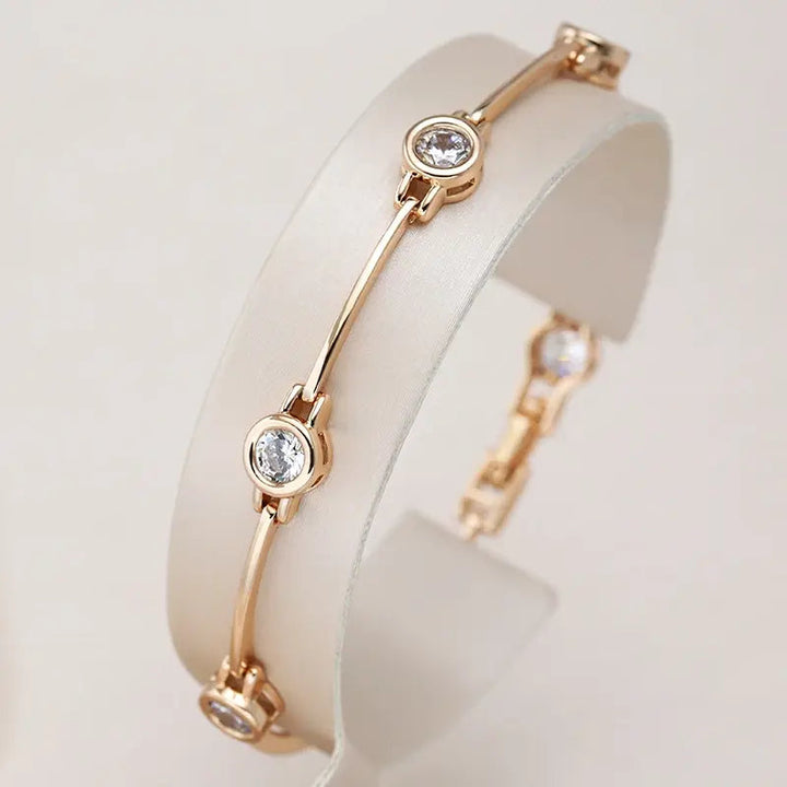 Gold Elegant Zirconia Bracelet