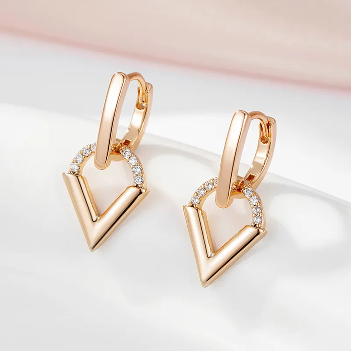 Chic Gold Triangle Earrings