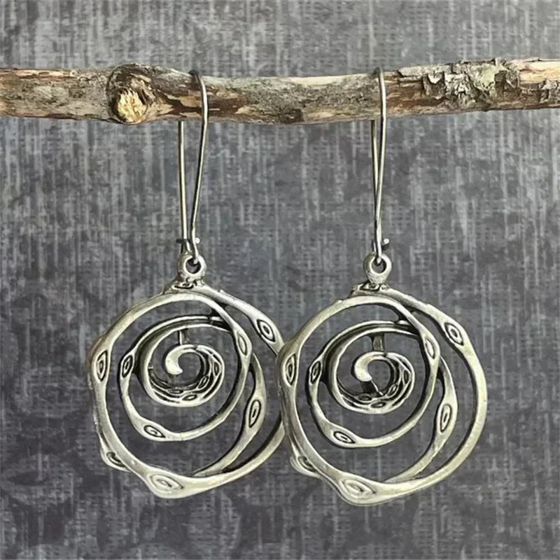 Silver Maze Earrings