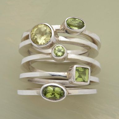 Vintage Green Glass Ring with Silver Accents