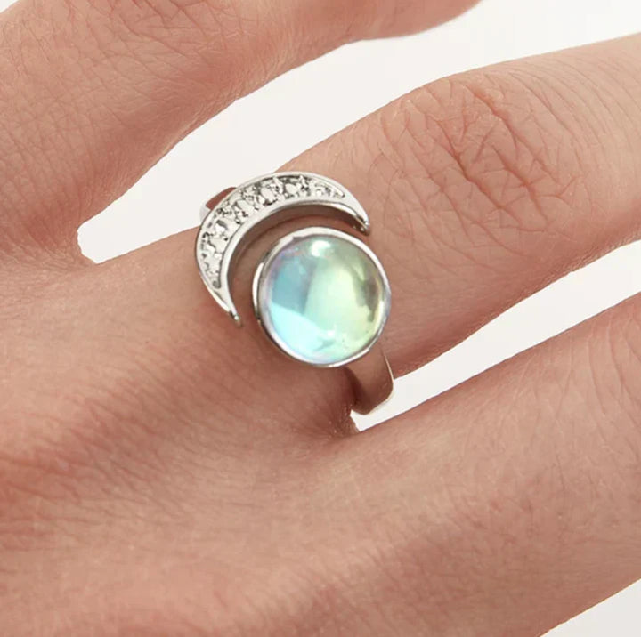 Crescent Moonstone Pendant