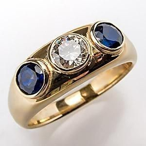 Zirconia and Blue Crystal Ring