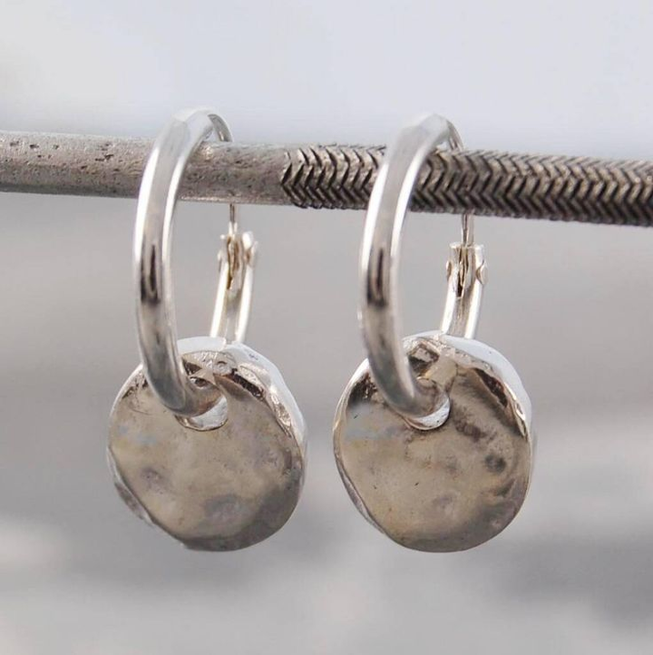 Vintage Silver-Plated Round Earrings