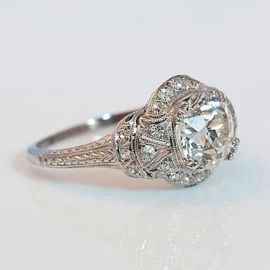 Vintage Crystal Silver Ring